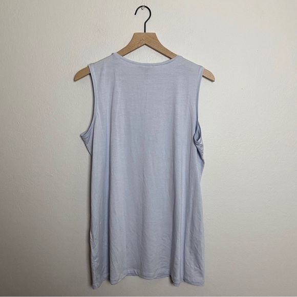 NWT Eileen Fisher Crew Neck Long Tank in Sky women’s size large - Picture 4 of 5